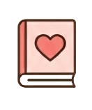 Book with heart