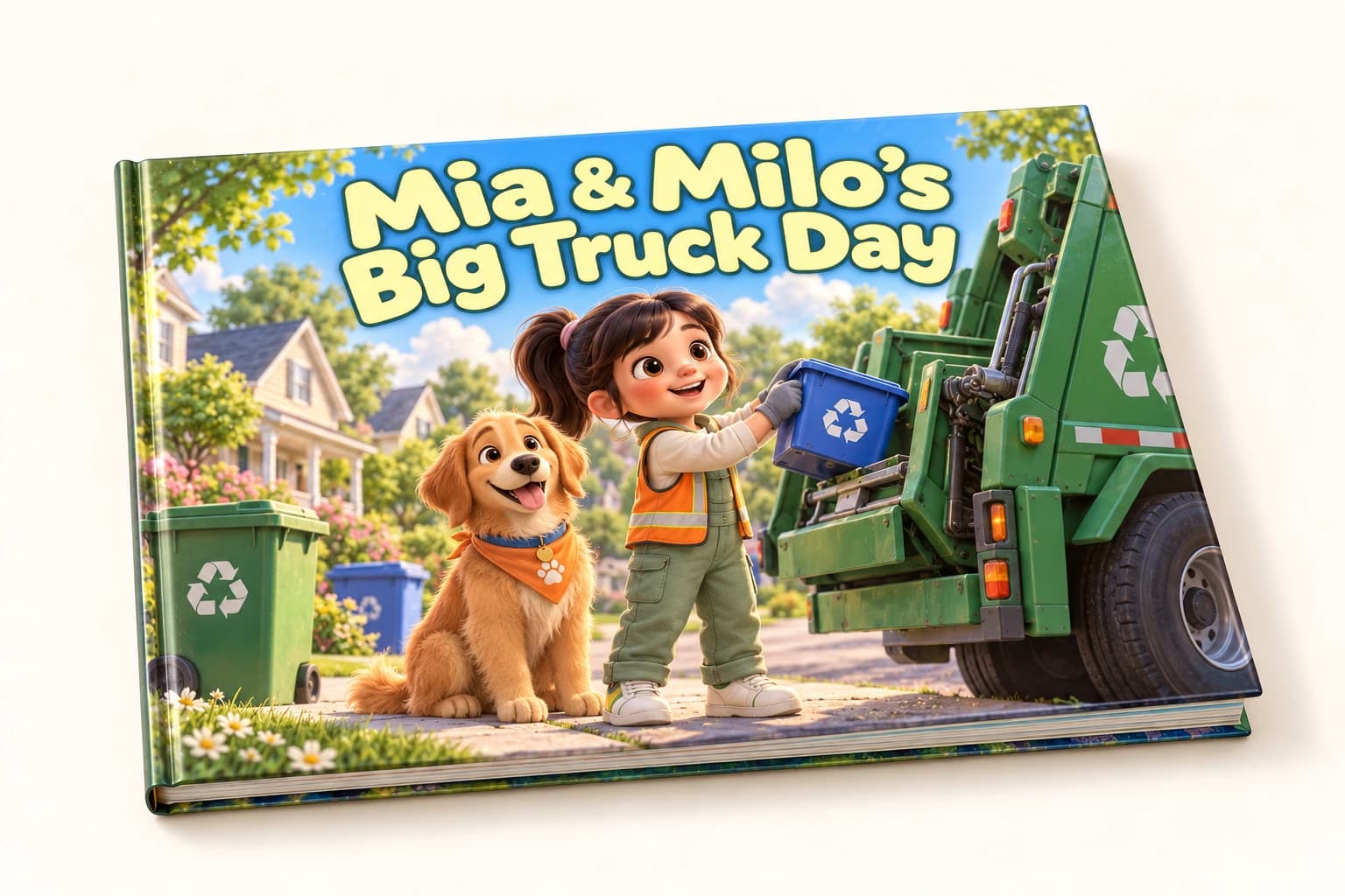 Mia and Milo’s Big Truck Day personalized hardcover concept