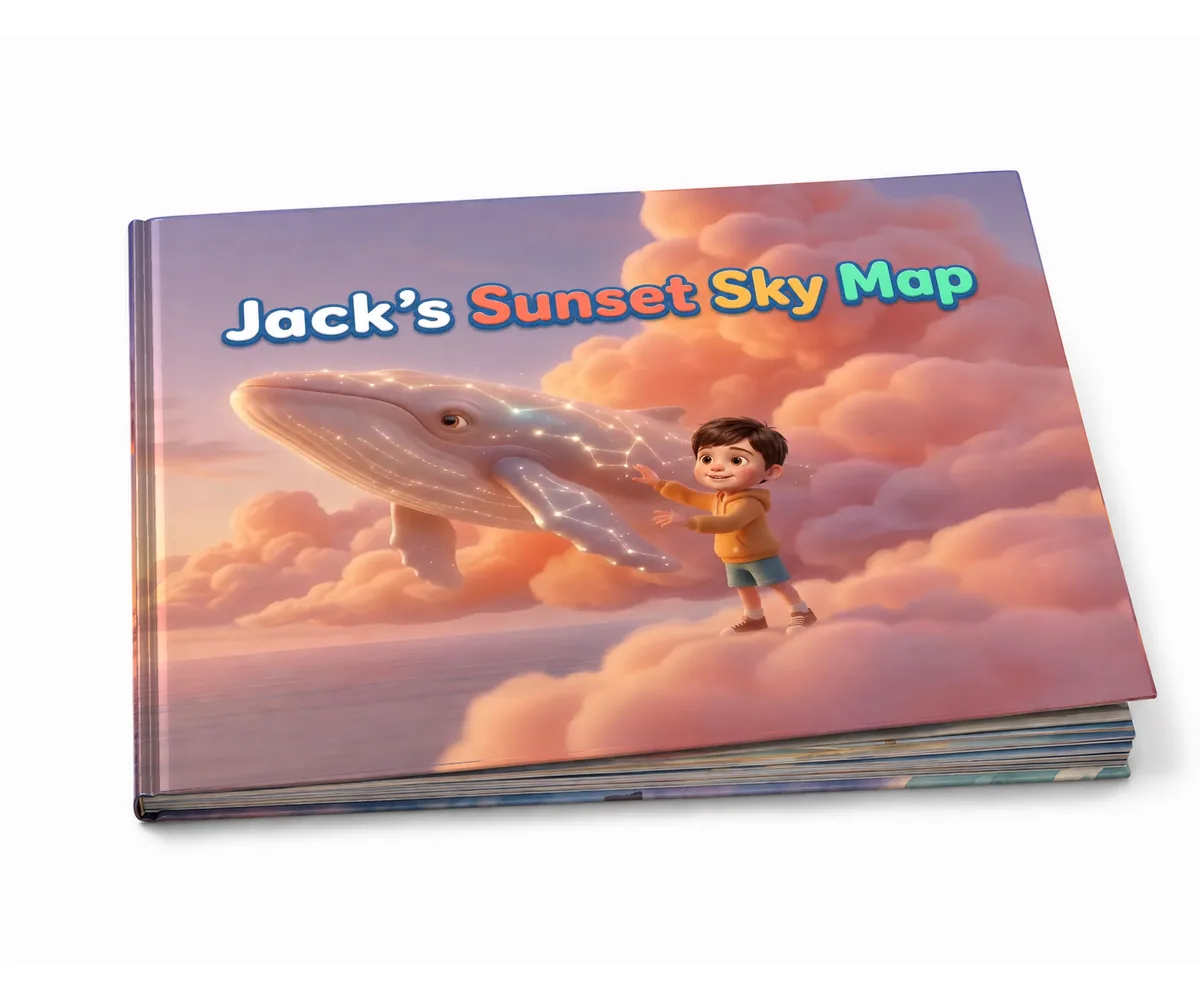 Sunset Sky Map hardcover book cover