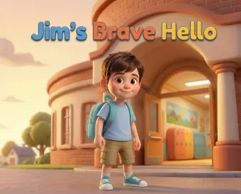 Jim's Brave Hello personalized book cover